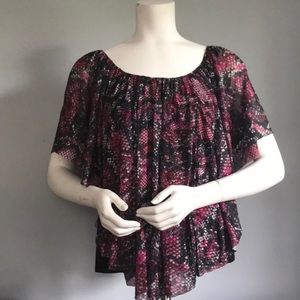 Printed drape top-NEW WITH TAGS!